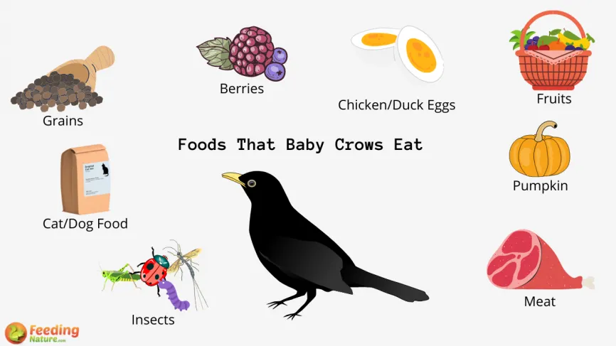 What Do Baby Crows Eat? - Feeding Nature